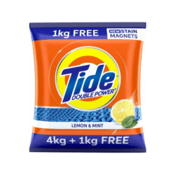 Tide Plus Double Power Lemon & Mint Detergent Powder 5 kg  (1KG Tide Lemon & Mint Free)