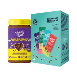 Yogabar Dark Chocolate Peanut Butter & Breakfast Bar Variety Pack combo Combo  (Peanut Butter - 400g, Breakfast Bars Pack of 6 400g)